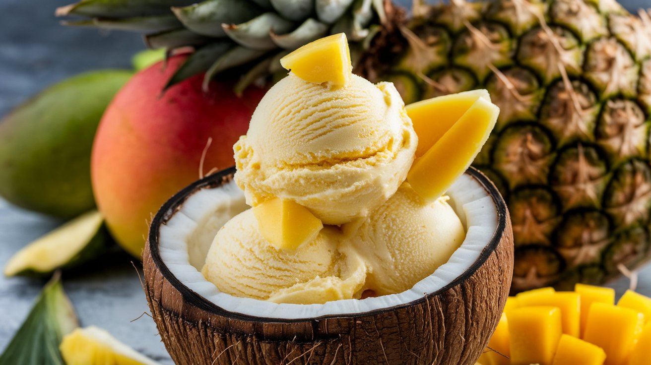  Mango's and Pineapple Fusion Ice Cream