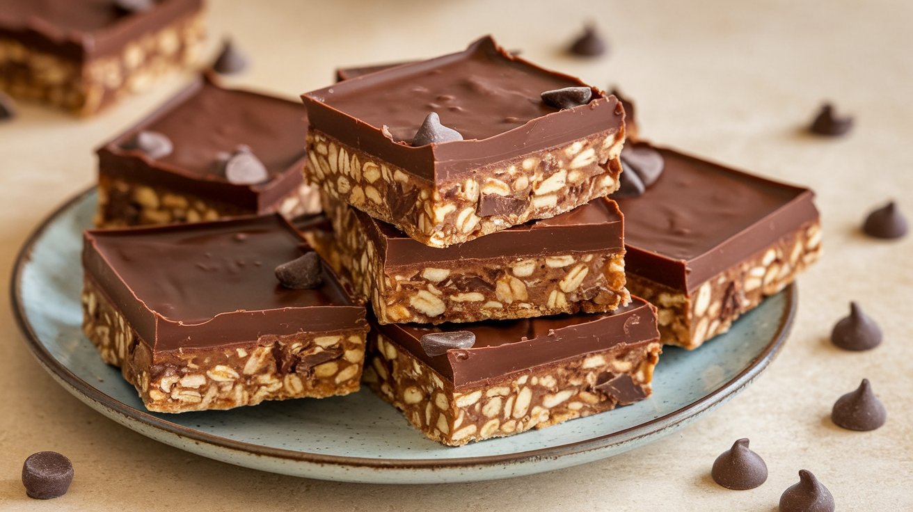 No-Bake Chocolate Oat Bars