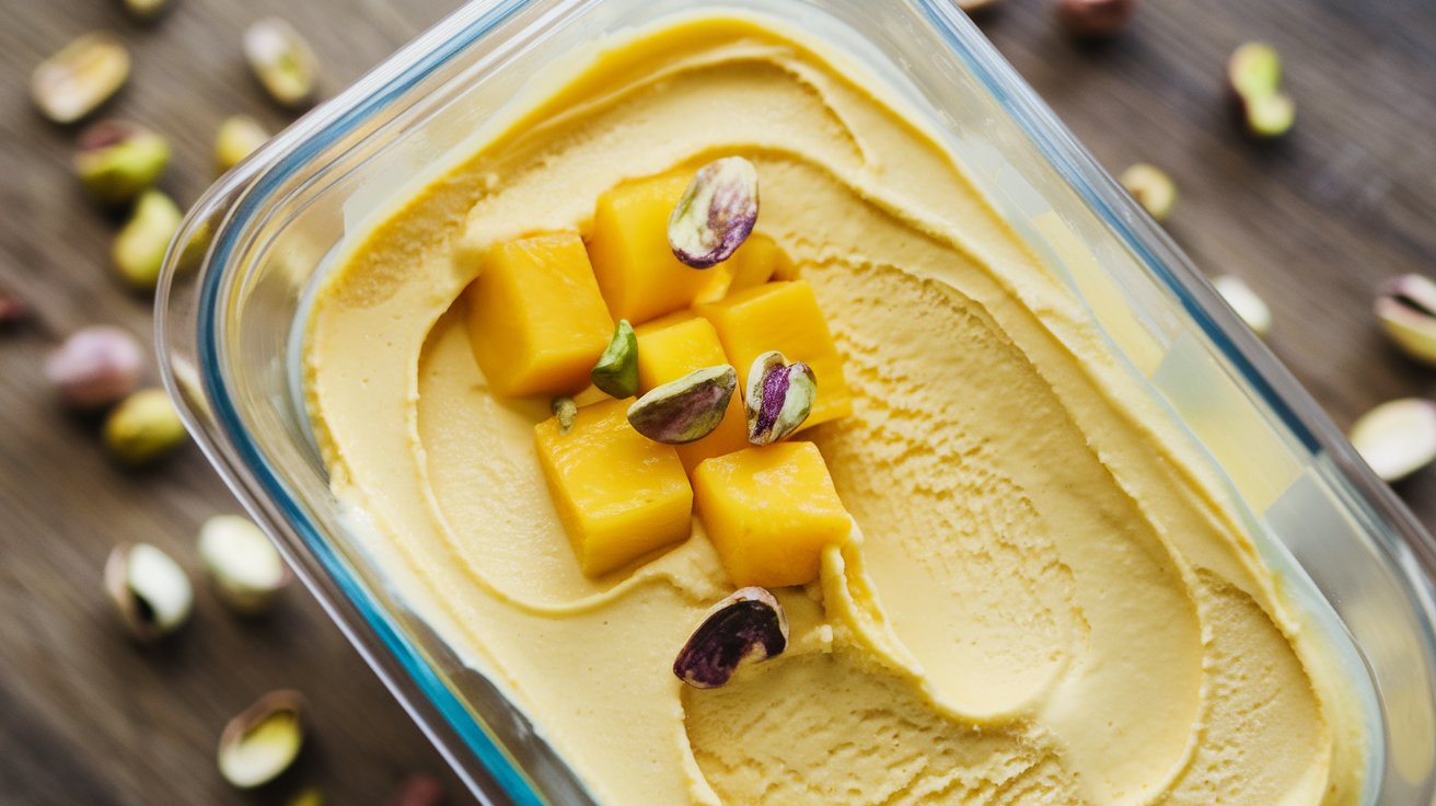 No-Churn Mango Ice 