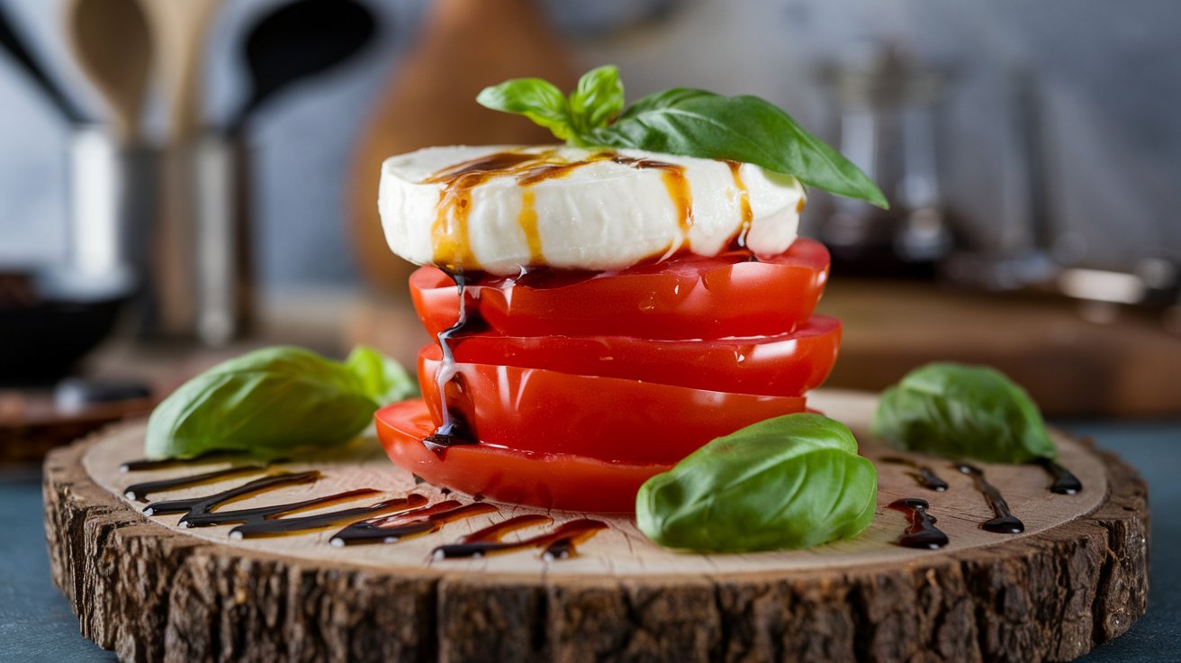 Tomato and Basil Salad with Mozzarella