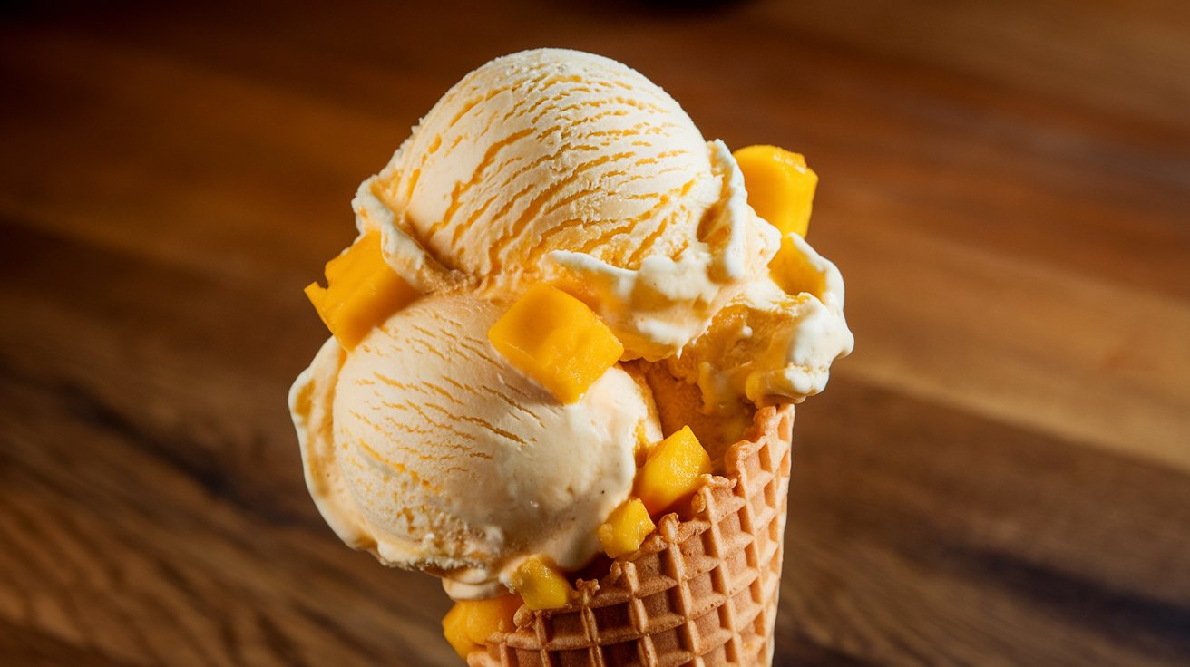 Traditional Creamy Mango Ice Cream