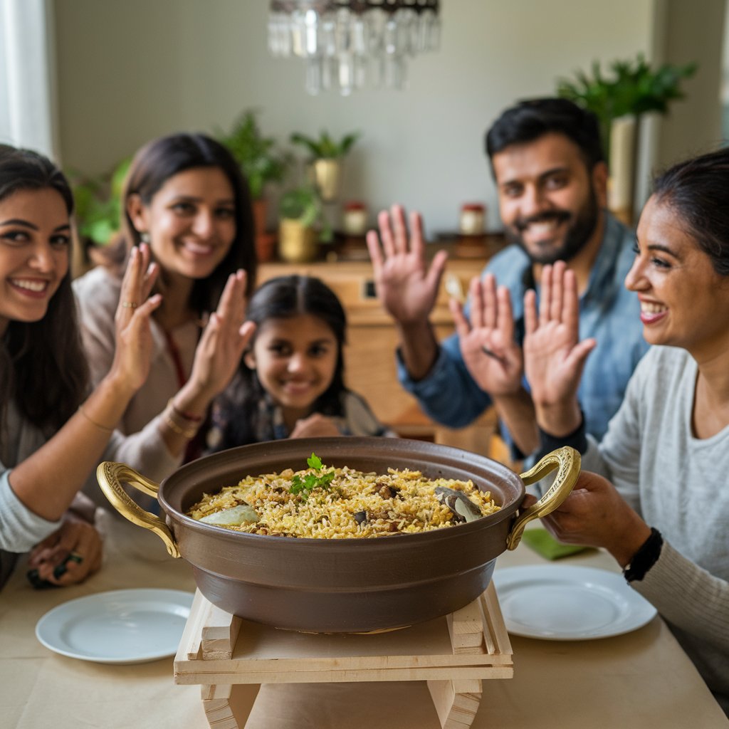 biryani with family