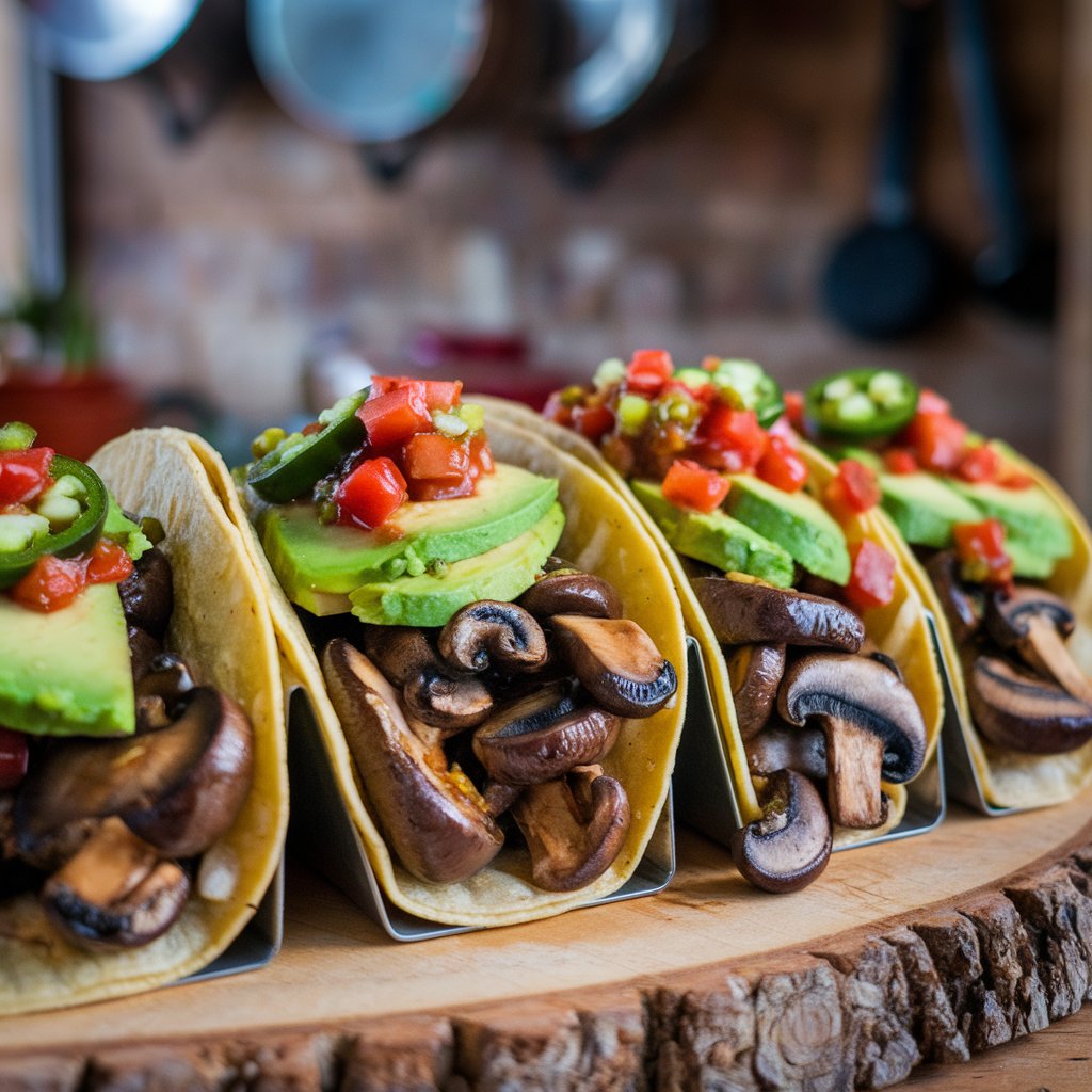 Spicy Vegan Mushroom Tacos