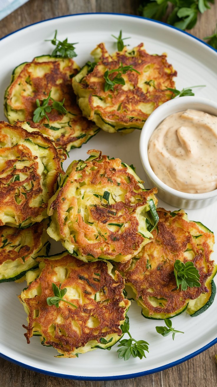 Crispy Zucchini Fritters