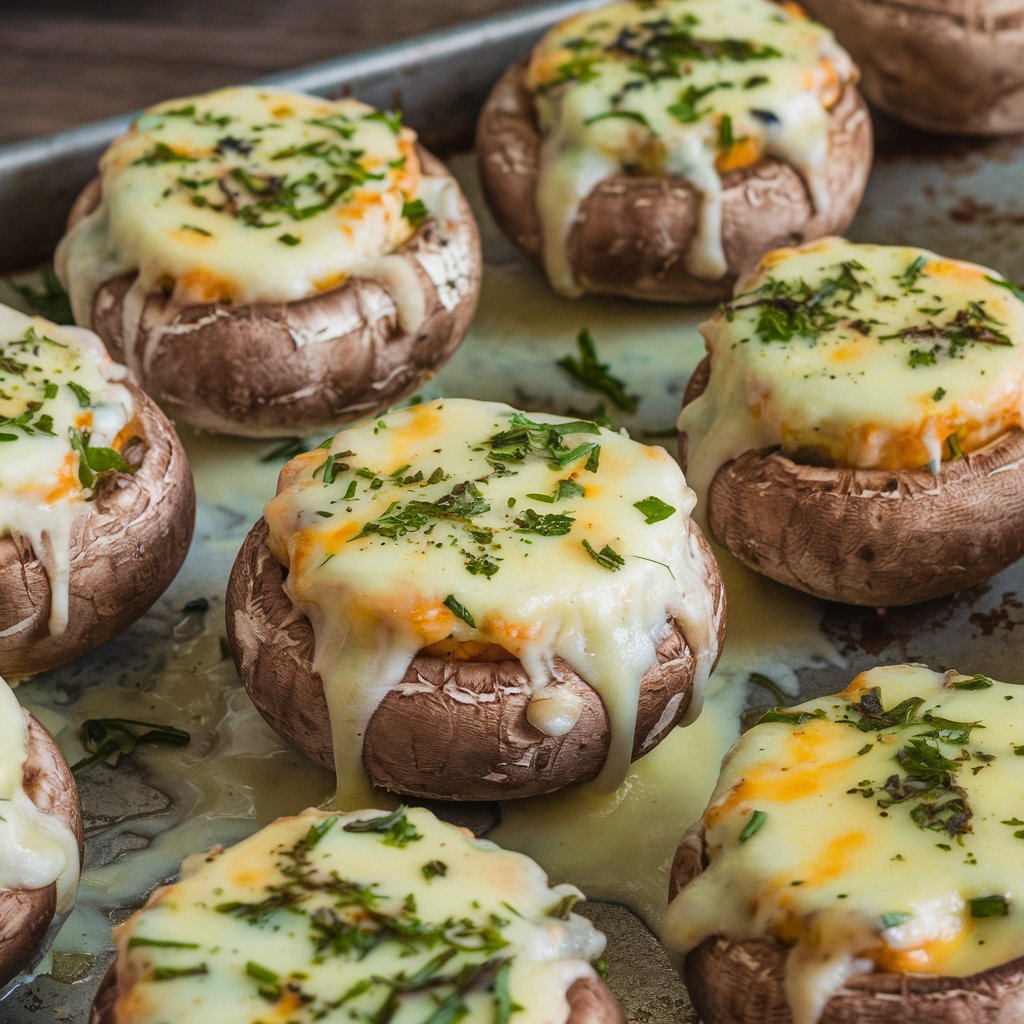  Vegan Cheese Stuffed Mushrooms