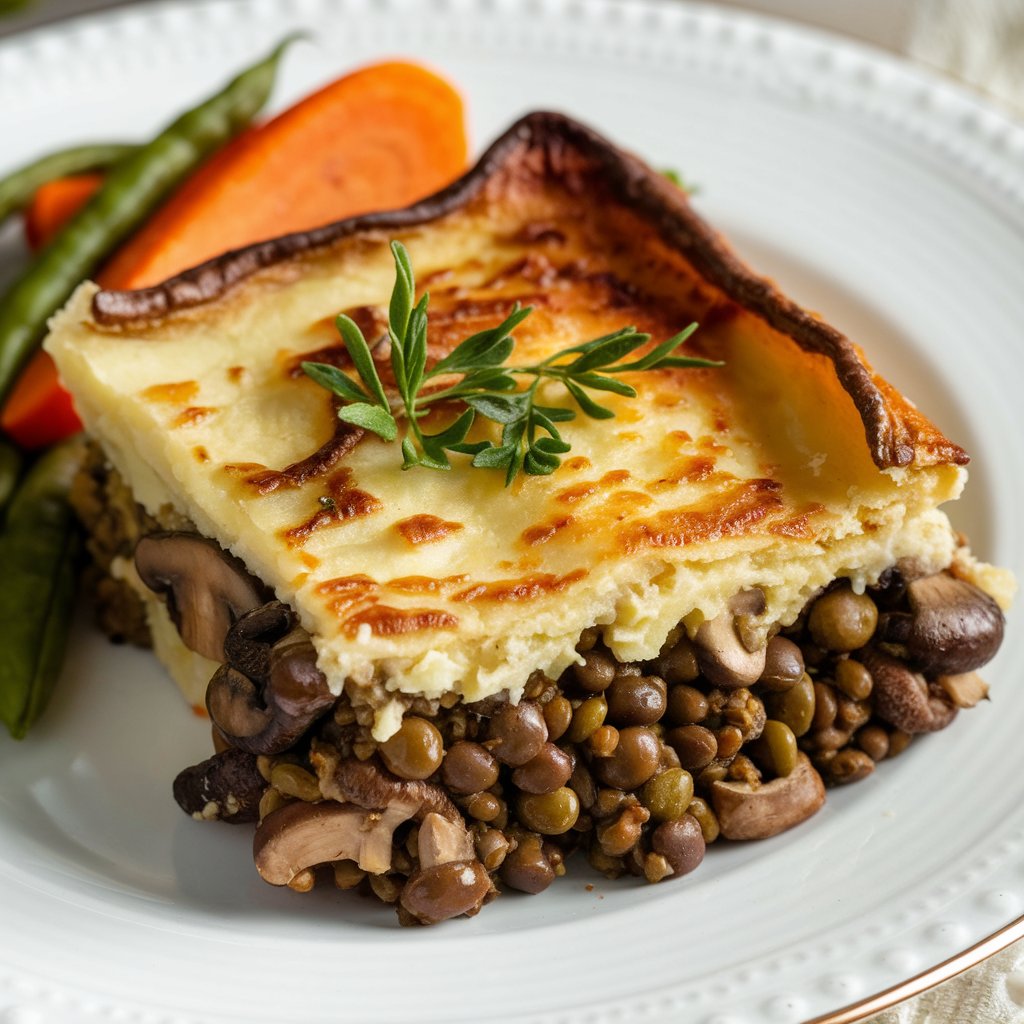 Mushroom and Lentil Vegan Shepherd’s Pie